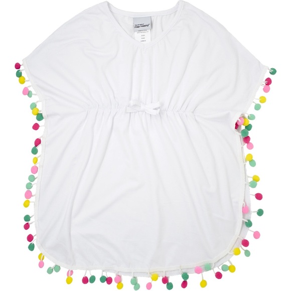 Flap Happy || UPF 50+ Kaia Beach Swim Cover-Up, White - Picture 1 of 5